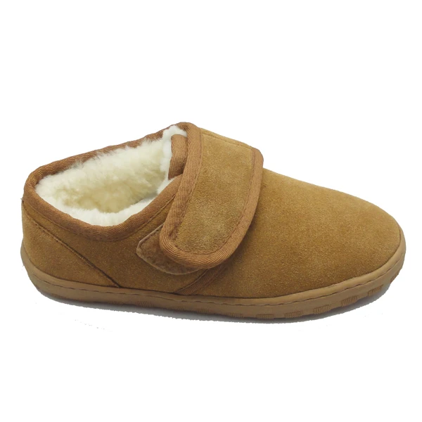 mens wide sheepskin slippers