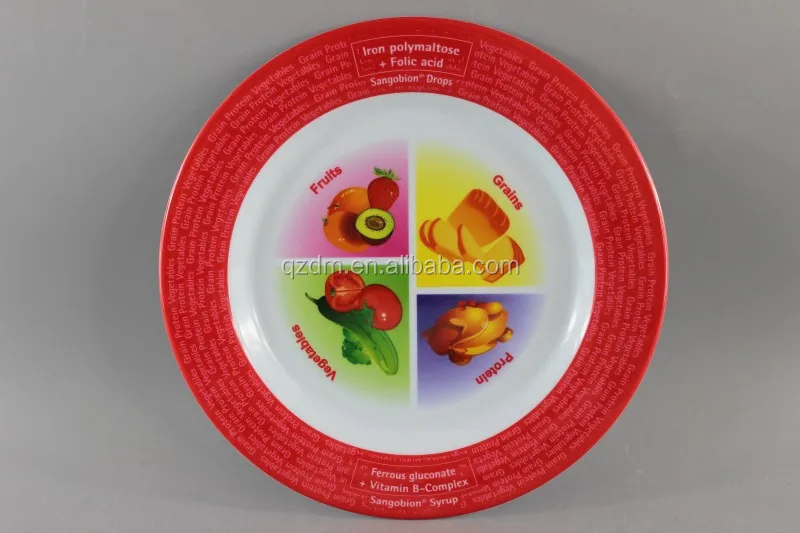 Custom Print 8"Melamine Food Dinner Plate