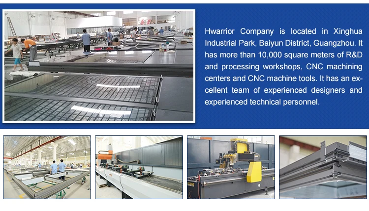 Clear Color Thermal Break Double Hung Aluminium Frame Sliding Glass Window