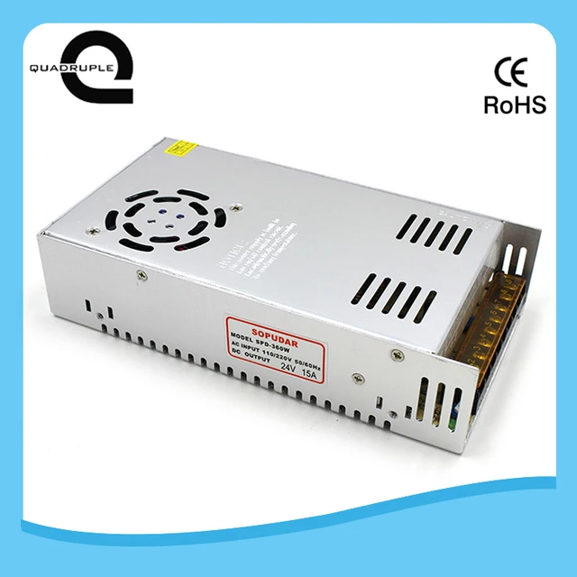 DC 24v 360w 12A switching mode power supply for led strip