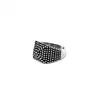 Classic Wedding Band Signet Rings Silver Black Gothic Rivet Biker Rings