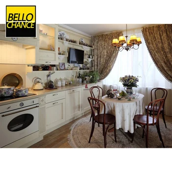 Classic Pvc Kitchen Cabinet Design With White Quartz Countertop ... Classic Pvc Kitchen Cabinet Design With White Quartz Countertop ...