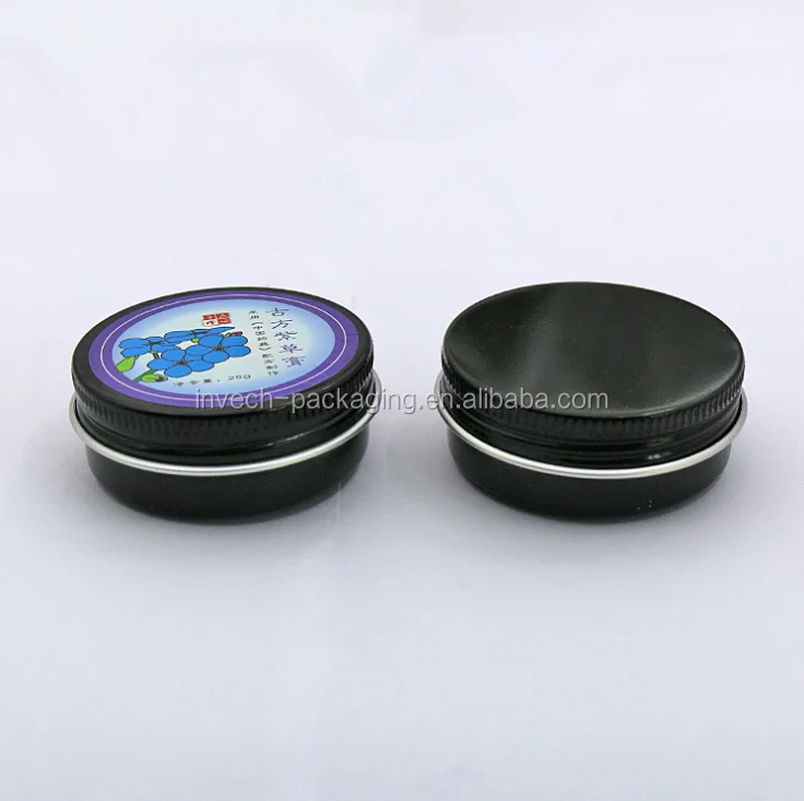 Matte Black Tin Cans,Black Tin 30g Container,Round Screw Can Aluminum