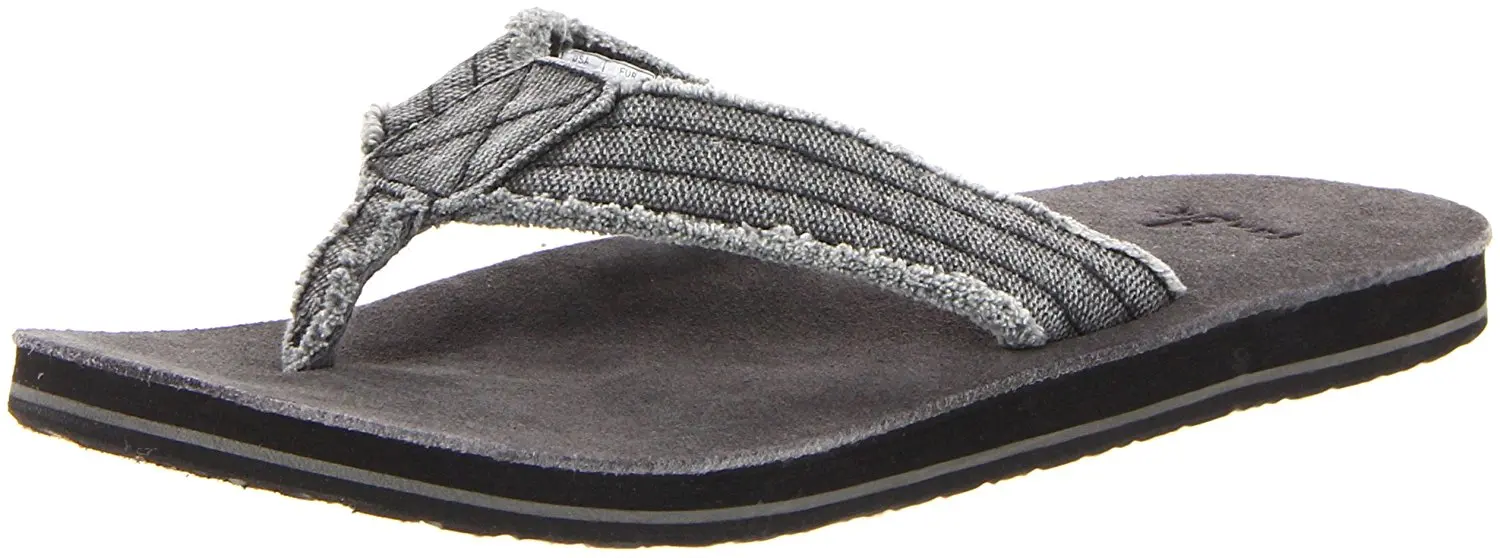 mens canvas flip flops