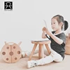 Design from Ladybug Round Children Kids Taburete OAK Solid Wooden Stool