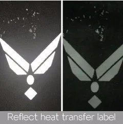 Custom 3m reflective heat transfer vinyl sticker for clothing