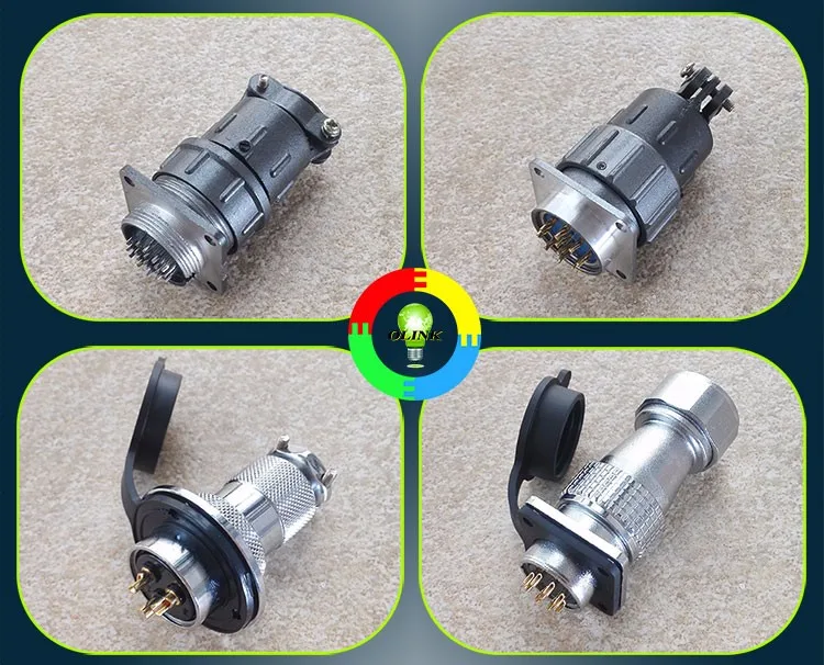 H17 4pin socket and plug industrial straight connector