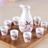 Handmade Handpainted Ceramic Japanese Wine Set Porcelain Shochu Sake Set