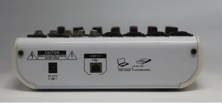 Venta al por mayor Mini DJ Mixer con USB para fuente de alimentaci&oacute;n de 5V Audio Mini Mixer Precio