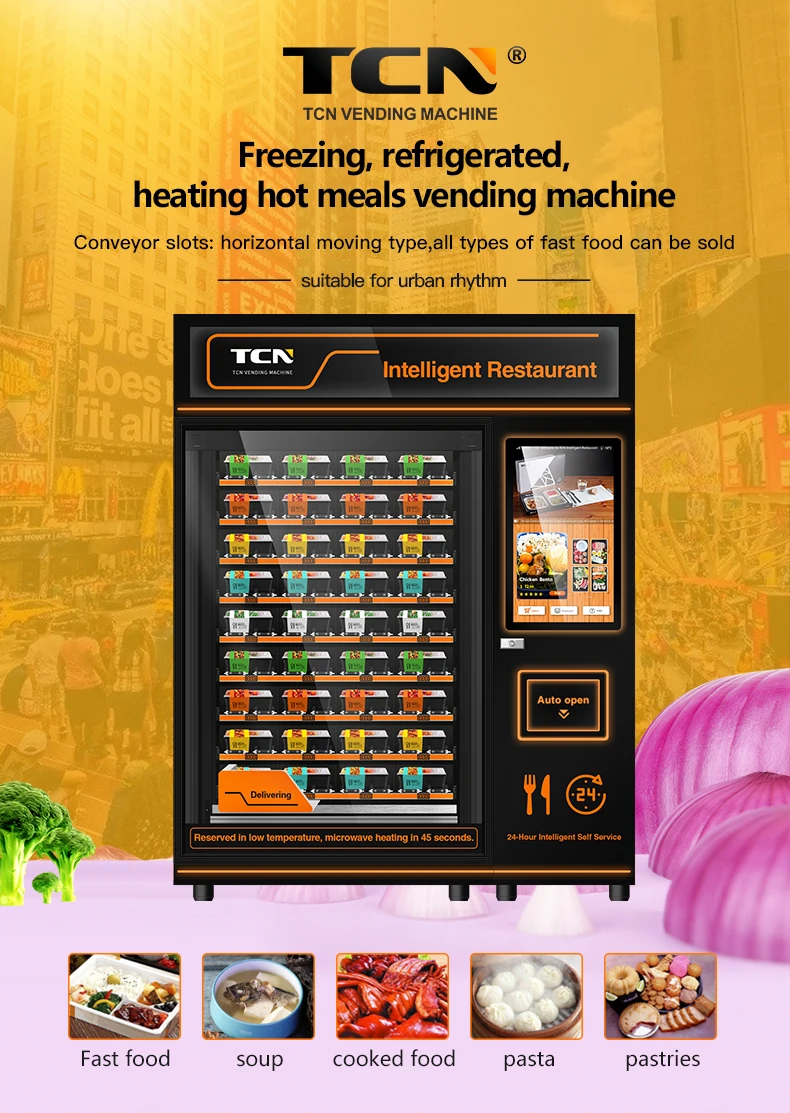 Tcn Automatic Fresh Fruit Salad Egg Vegetable Hot Food Vending Machine Buy Hot Food Vending