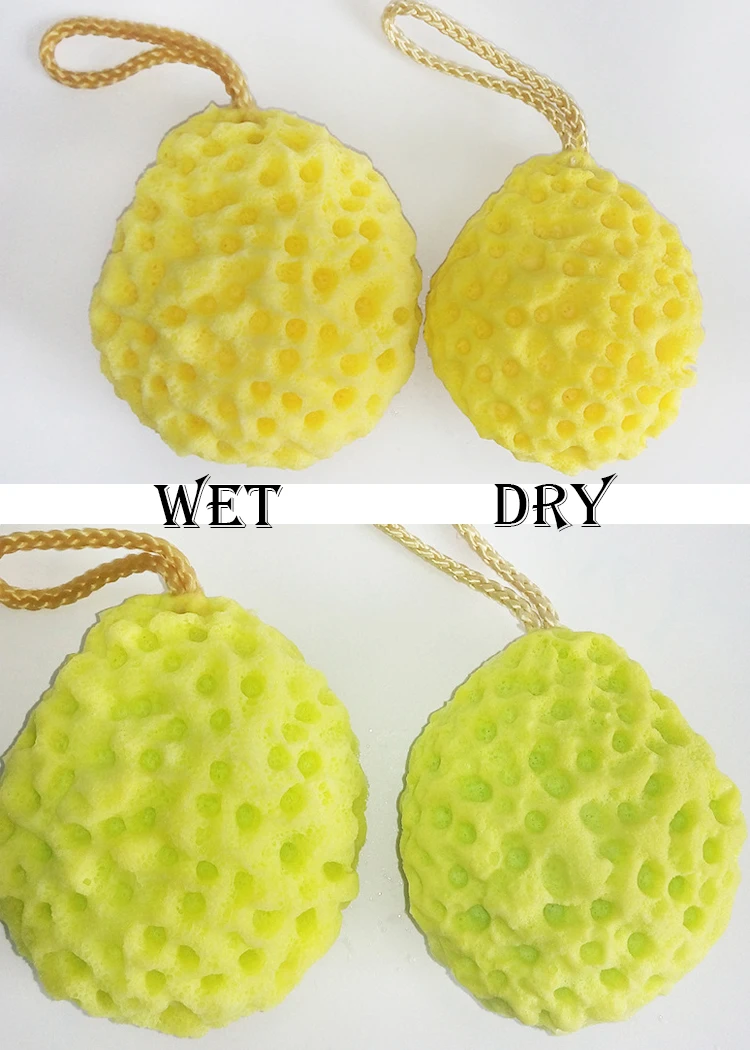 6 X Baby Bath Sponge Natural Body Puff, Soft And Gentle On Small