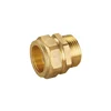 Higher Quality ISO 9000 Certificate 15mm Male Coupler Plumbing Brass Compression Fittings For Copper Pipe