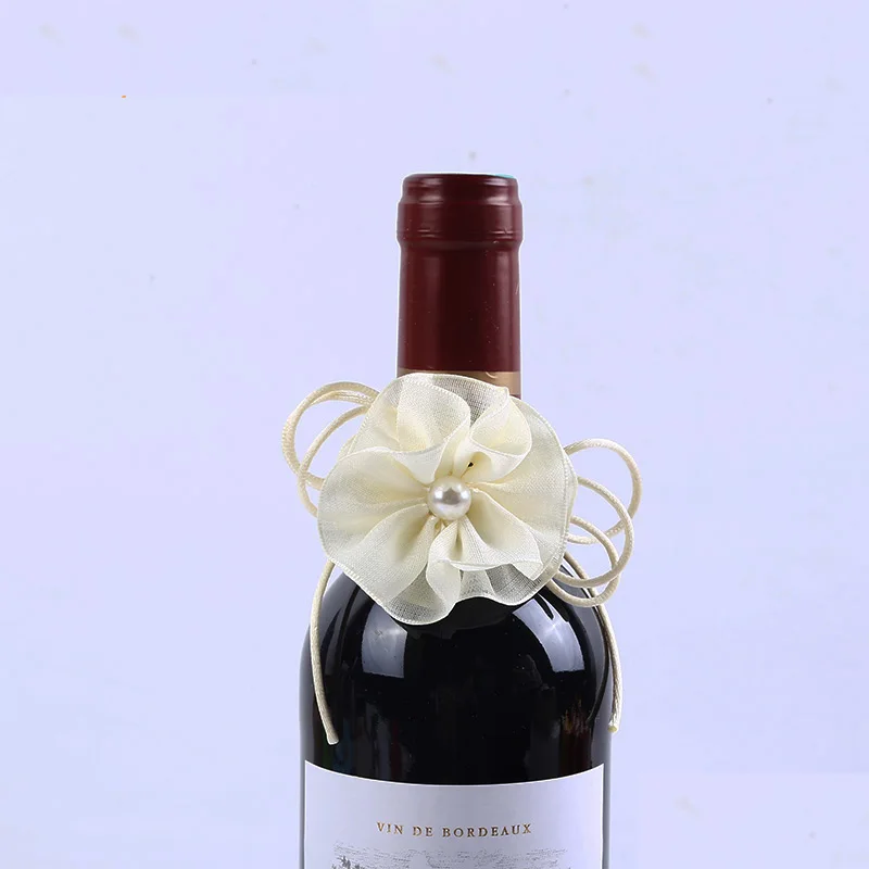 Custom Wine Bottle Neck Decorative Bows Tie Wedding Packing Ribbon Bows ...