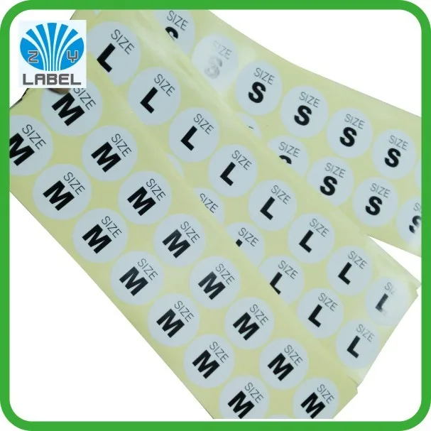 Custom Round Label Size Sticker S M L Labels For Cloth - Buy Cloth ...