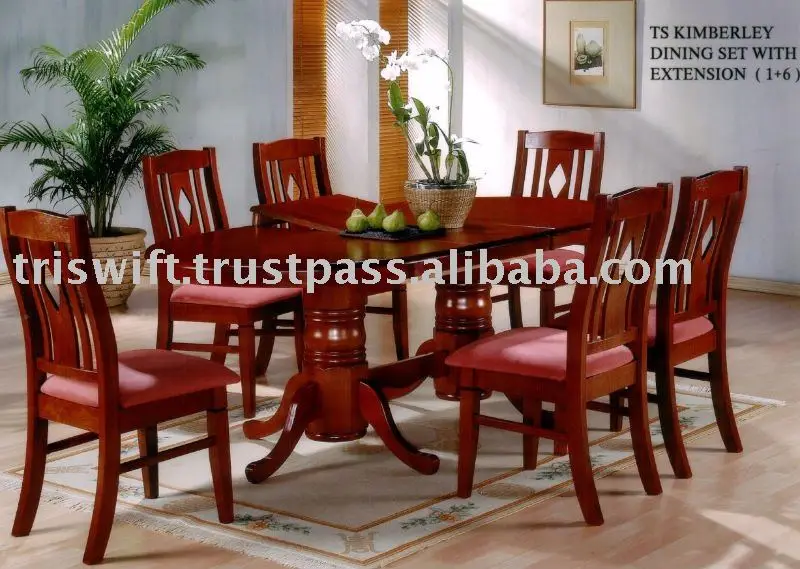 Extendable dining table, silla de comedor de madera, reposteria de ... Juego de muebles de madera