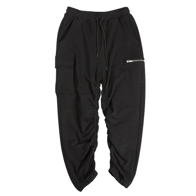 Wholesale Custom Men Sport Pant 100% Cotton Blank Loose Black Jogger ...