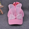 Fashion blank pink black blue red rabbit ears long visor cheap promotional running sports hats trucker snapback Baseball caps