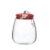 Hot sale durable custom unbreakable no handle transparent food round glass storage jar