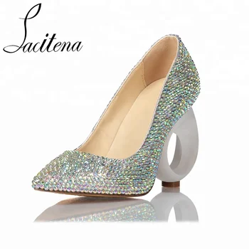 Women Hollow Heel Pointed Stiletto Elegant Wedding Shoes For Bride Women Hollow Heel Pointed Stiletto Elegant Wedding Shoes For Bride