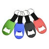 Top Selling Oval Shape Metal Key Tag Aluminum Alloy Keychain Bottle Opener with Woven Strap