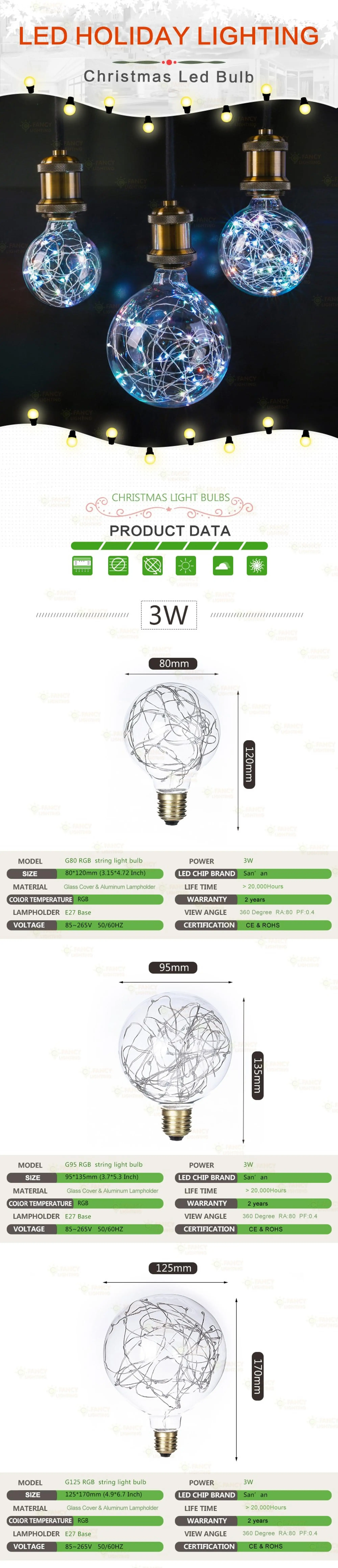 New Arrival E27 b22 e26 2w led copper light bulb home decor light bulb