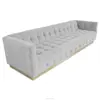 Customizable plush velvet highlights sleek look sofa