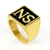 European and American fashion people jewelry wholesale NS letters men titanium steel ring YSS372