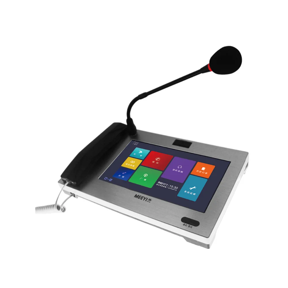 Meeyi 6 Shortcuts 10 Inch LCD Color Touch Screen IP Intercom Microphone