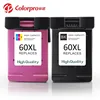 Colropro 60XL remanufactured ink cartridges use for 60 for Deskjet 1600 2400 2500 2600 4200 D2530 printers