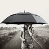 Automatic Open Golf Umbrella Extra Large Oversize Double Canopy Vented Windproof Waterproof Stick Umbrellas