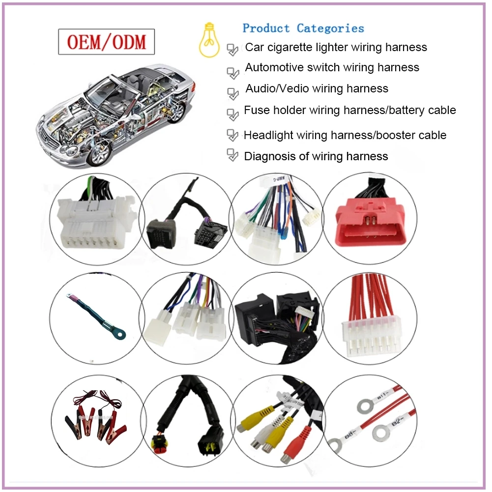 Automotive Engine Wire Trailer Wiring Harness With Connector Electronic