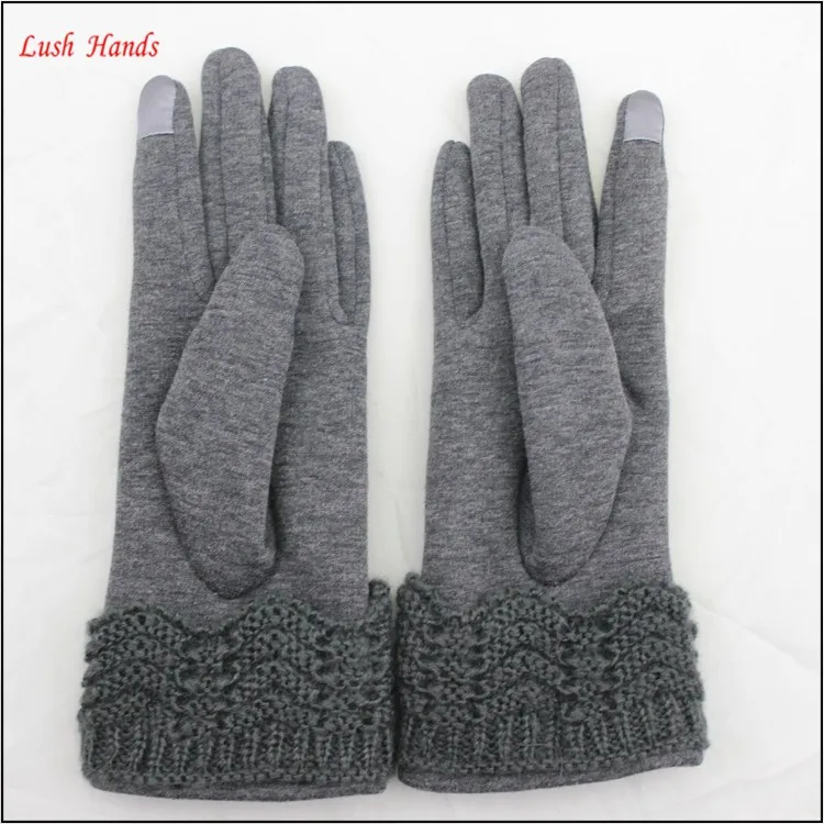 2016 spring micro velvet hand gloves touch finger hand gloves women