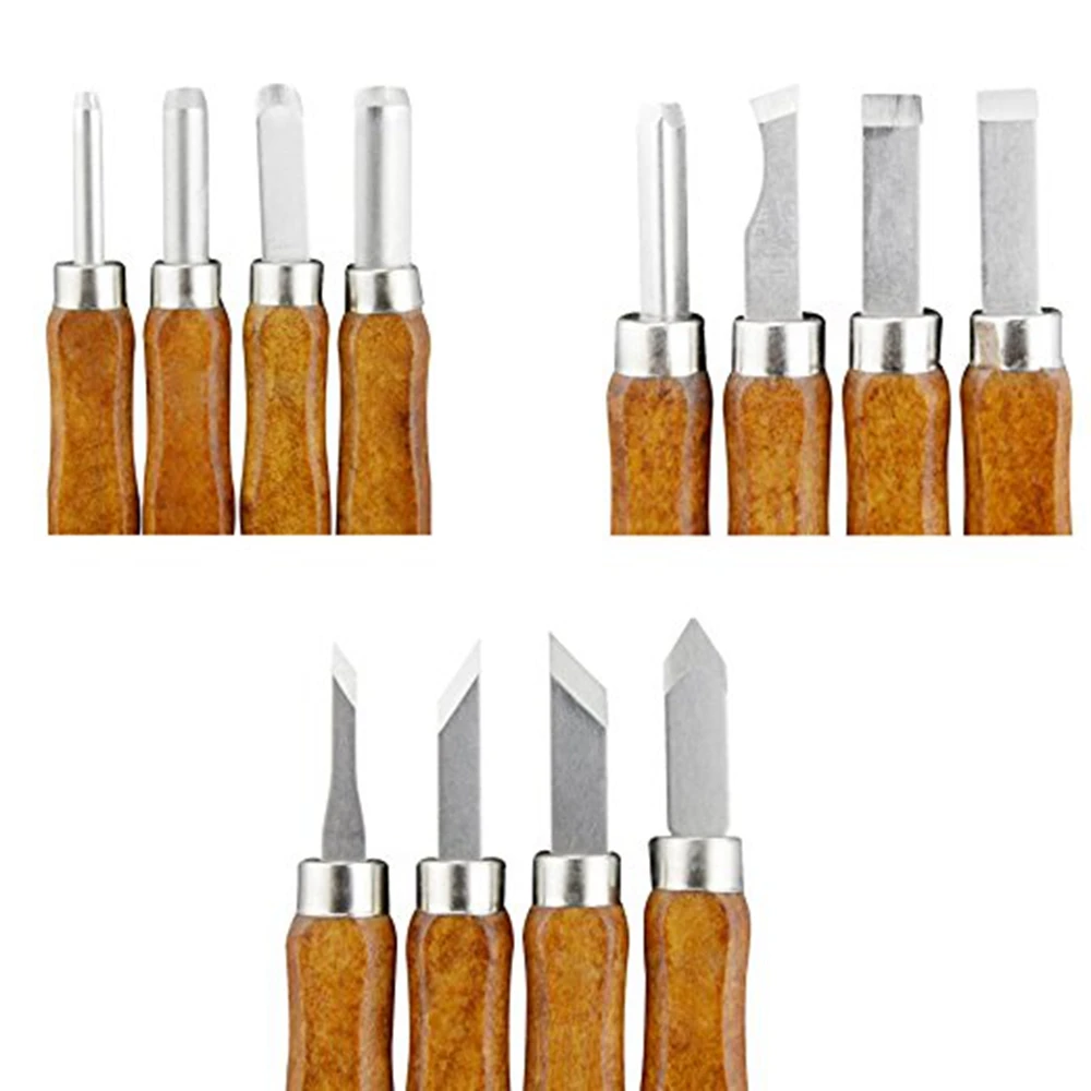 12 Set Sk5 Carbon Steel Wood Carving Tools Knife Kit Kids Beginners With Reusable Pouch Buy