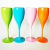 300ml Factory Customized Size Acrylic Wine Goblet Solid Color Food Grade Plastic Black Drinking Wine Glass for Sale