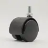 30mm small screw type furniture caster wheels nylon twin swivel caster