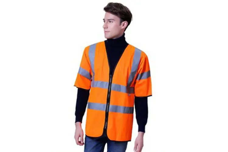 100% Polyester Reflective Safety Work T-Shirt For Men