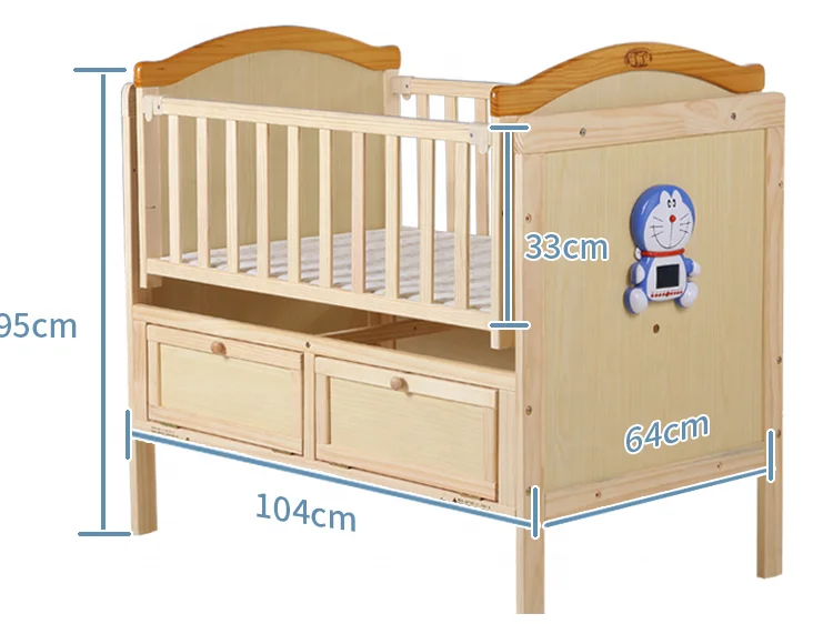 Factory Price Wooden Material Electronic Swing Bed Baby Vibrator