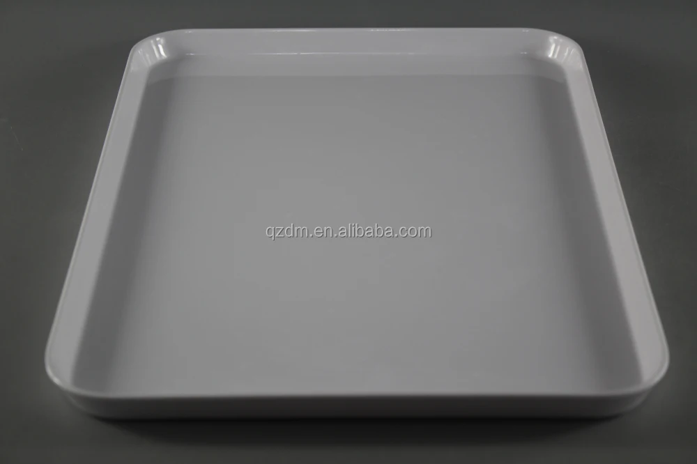 12 Inch Blank White Melamine Rectangle Tray