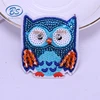 2018 XB024 Latest Funny Fashion Brooch Design For Women Blue Elegant Embroider Bead Animal Owl Brooch