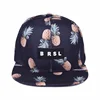 custom small pineapple fabrics letter patch snapback cap
