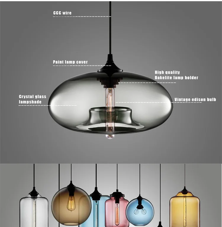 Tonghua Modern Tubular Shaped Pendant Light Glass Shell Decorative