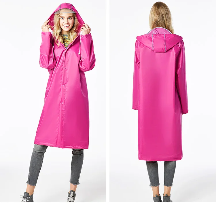 Unisex Fashion Polyester Taffeta Pvc/pu Coating Long Emergency Raincoat