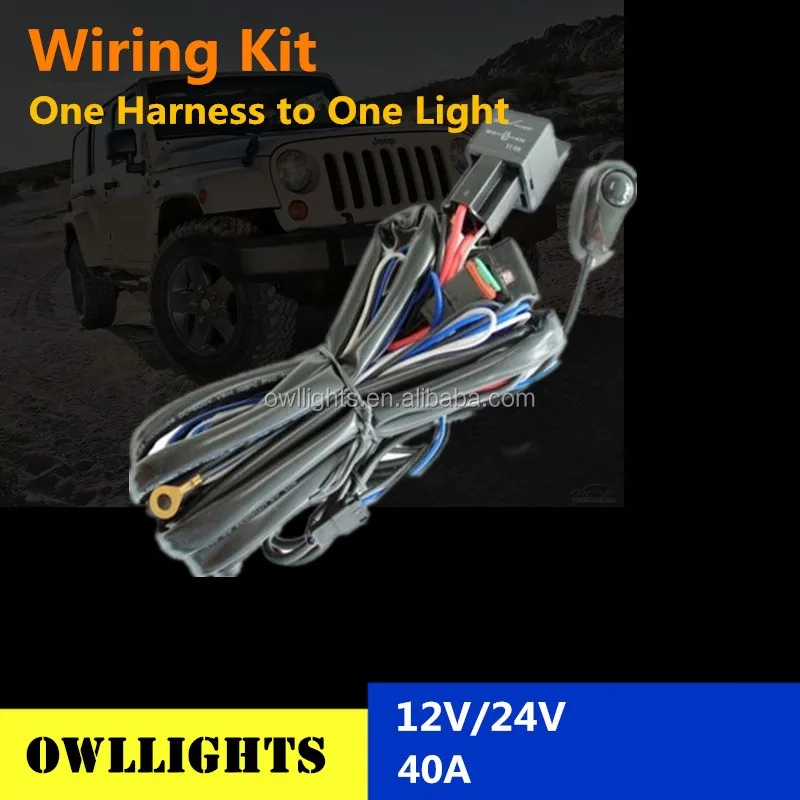 Wiring Kit Led Hid Spot Work Driving Light Bar Loom