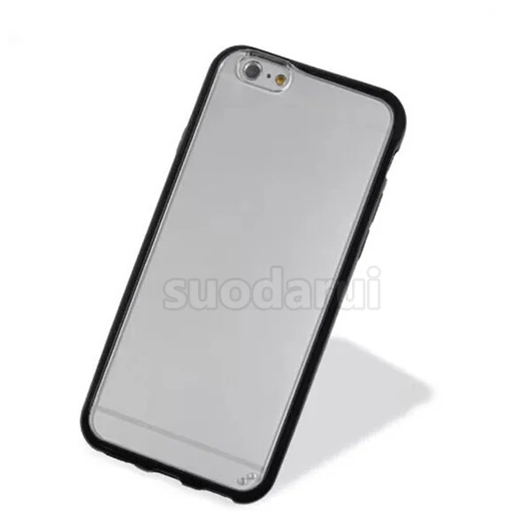 Transparent Mobile Covers For iPhone 6, For iphone 6s TPU PC Clear Hard Back Sell Case