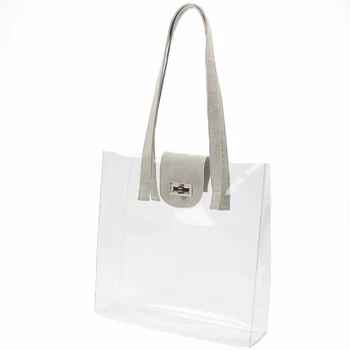 Clear Pvc Tote Bags Ping Bag Security Work Shoulder Clear Pvc Tote Bags Ping Bag Security Work Shoulder Womens Handbag