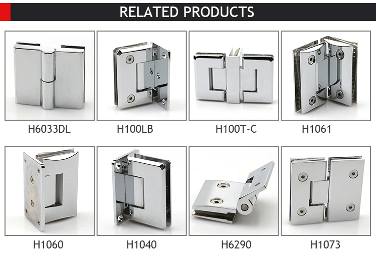 10mm Glass To Wall Hinges Bathroom Accessories Brass Bath Screen Hinged Clamp Stainless Safe Tube Connector Hinge