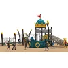Children pirate series outdoor interesting climbing tunnel plastic exercise rotate slide playground for sale