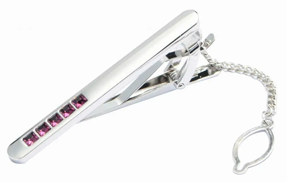 Aooaz Mens Tie Clip Stainless Steel Square Black Silver Tie Pin Promise Shirt Suit Wedding Gift 0.5X5.9CM