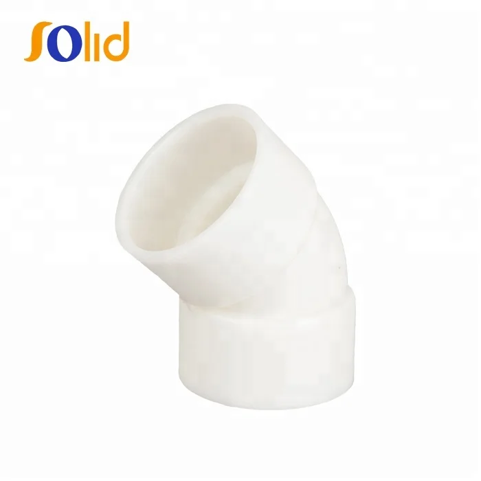 Factory Price DIN Plastic Pvc Pipe Fittings UPVC PVC 45 Degree Elbow