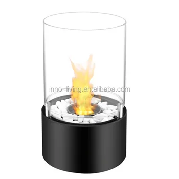 Round Tabletop Biofuel Glass Mini Fireplace Lareira Buy Round